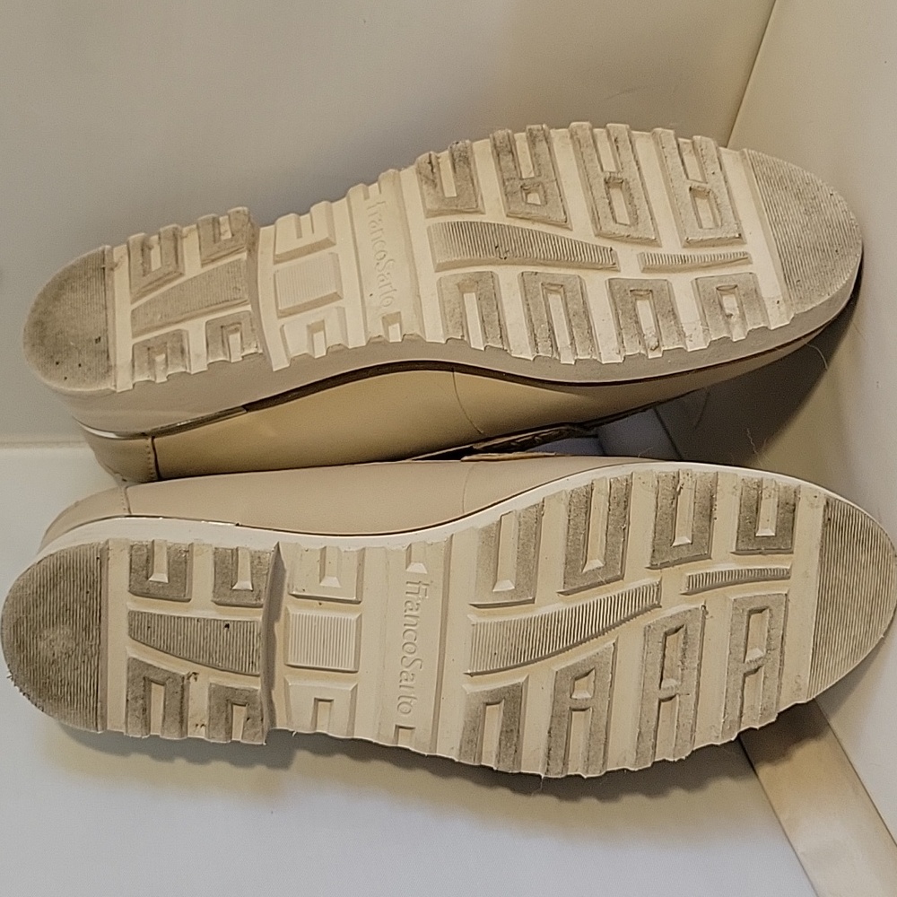 Franco Sarto Leather Cedra Loafer Cream Size 9.5 - Picture 4 of 4